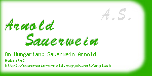 arnold sauerwein business card